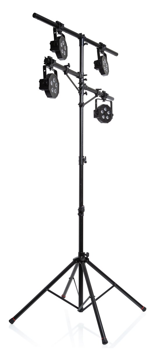 Gator GFW-LIGHT-LS2000 Quad Non-Piston Lighting Stand with LS1 Top Bars - view 2