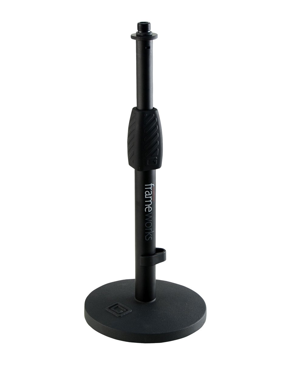 Gator Desktop Mic Stand with Round Base and Twist Clutch