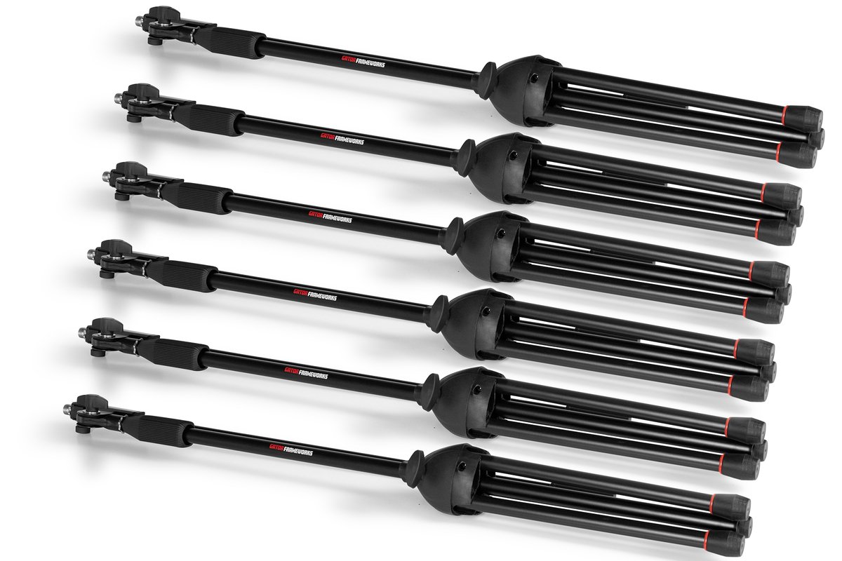 Gator 6-Pack of Mic Stands with Carry Bag - view 2