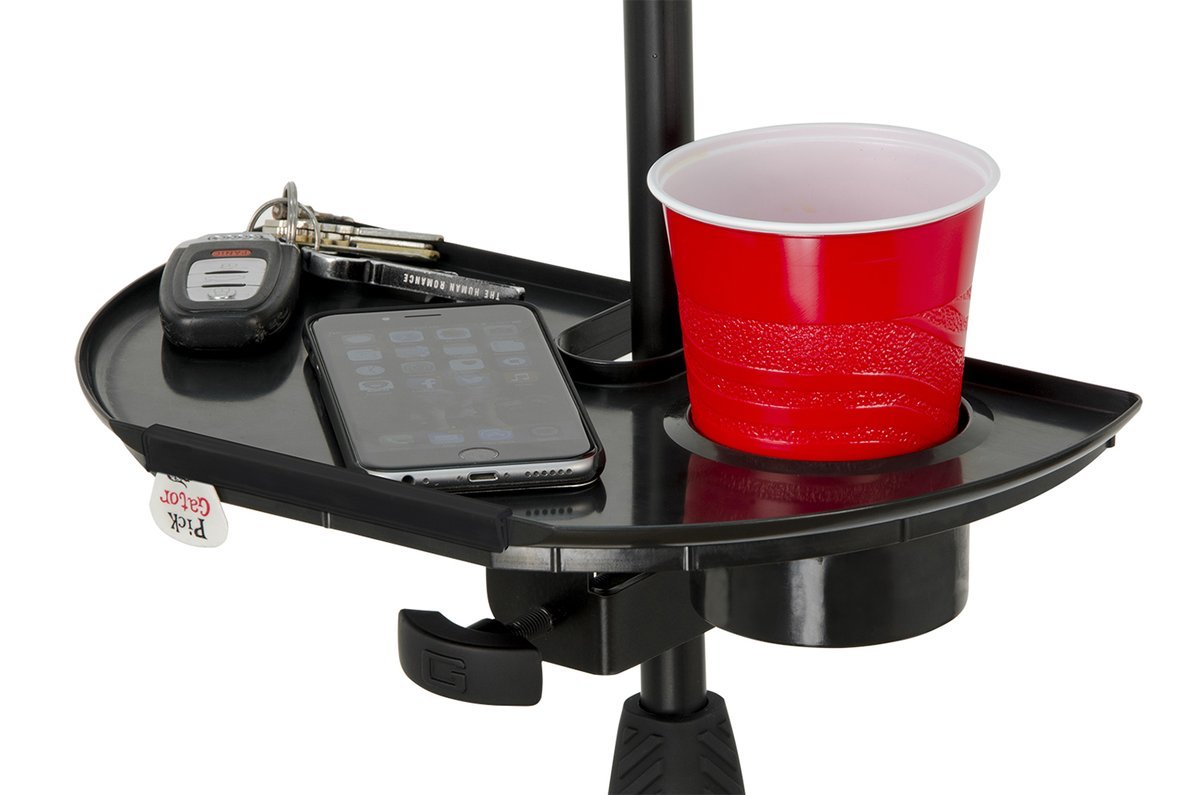Gator Frameworks Mic Stand Accessory Tray with Drink Holder
