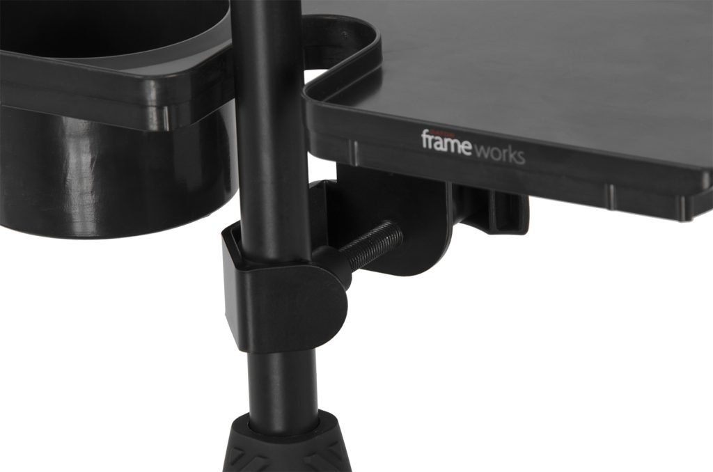 Gator Frameworks Mic Stand Accessory Tray with Drink Holder - view 3