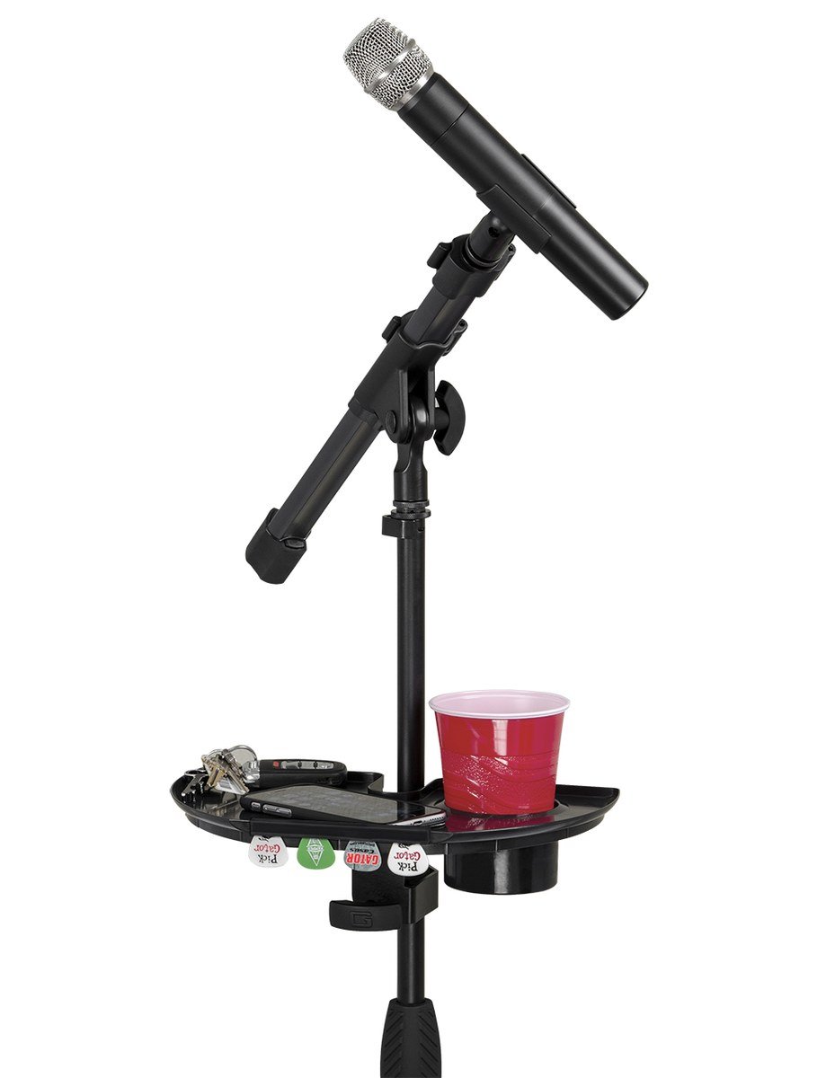 Gator Frameworks Mic Stand Accessory Tray with Drink Holder - view 4