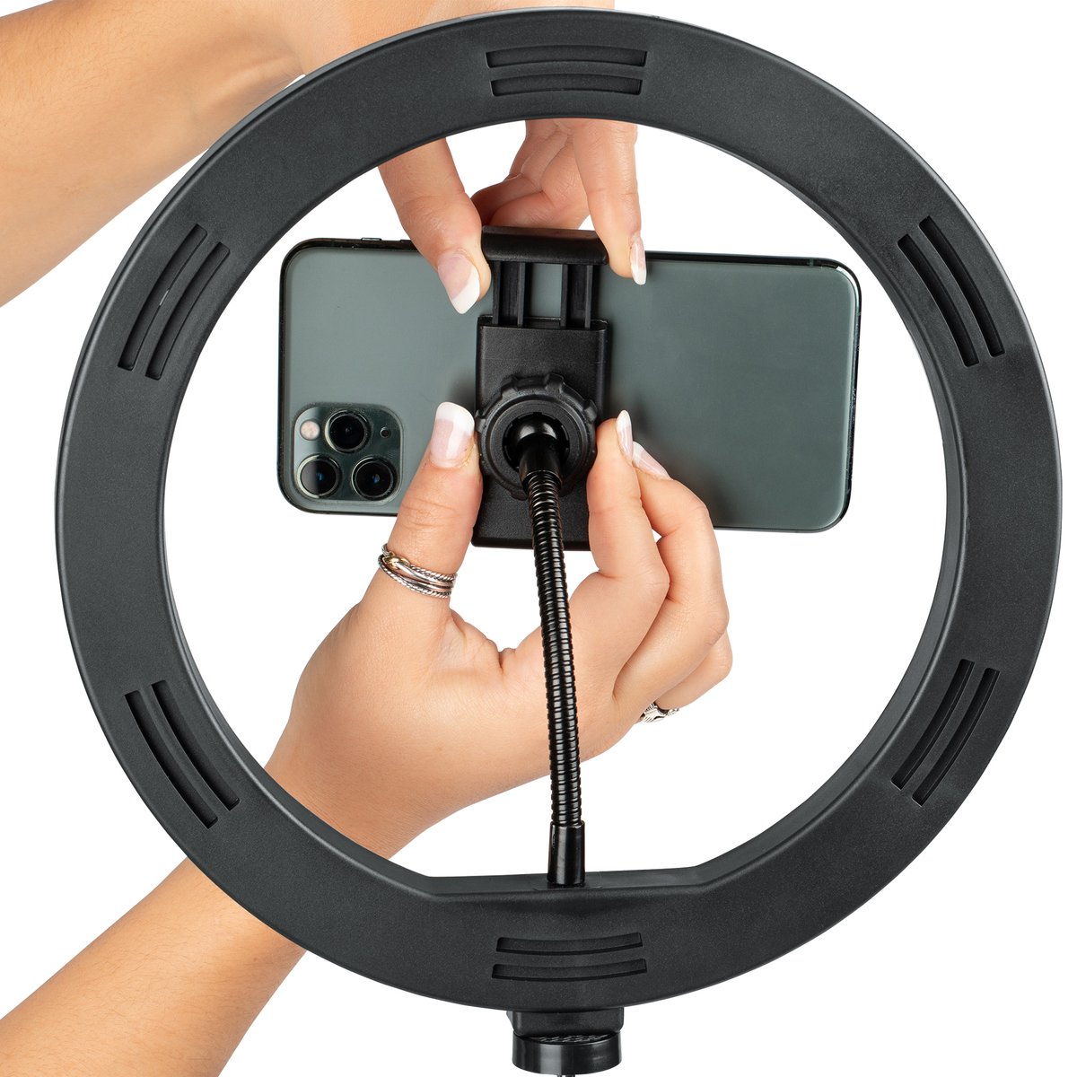 Gator Ring Light Round Base Tripod Stand W/ Phone Clamp - view 3