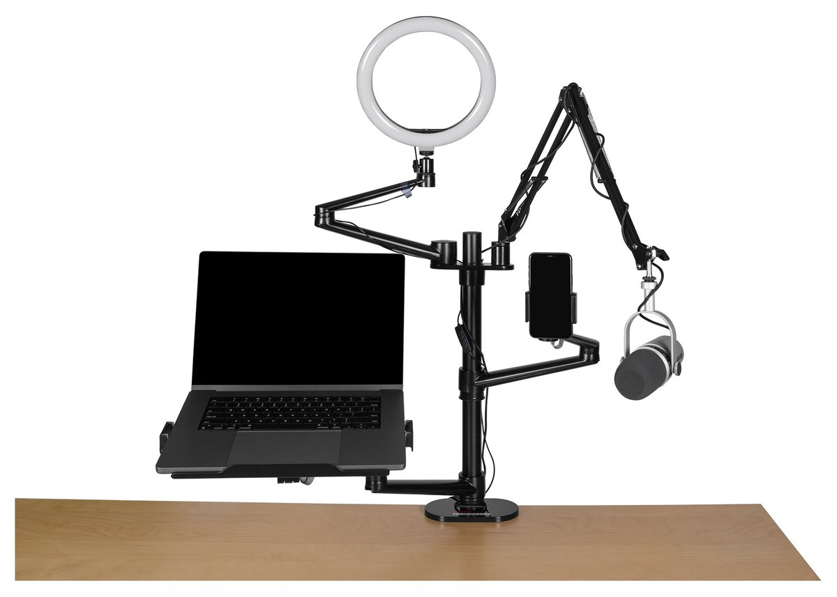 Gator Frameworks Content Creation Desk Mount Stand