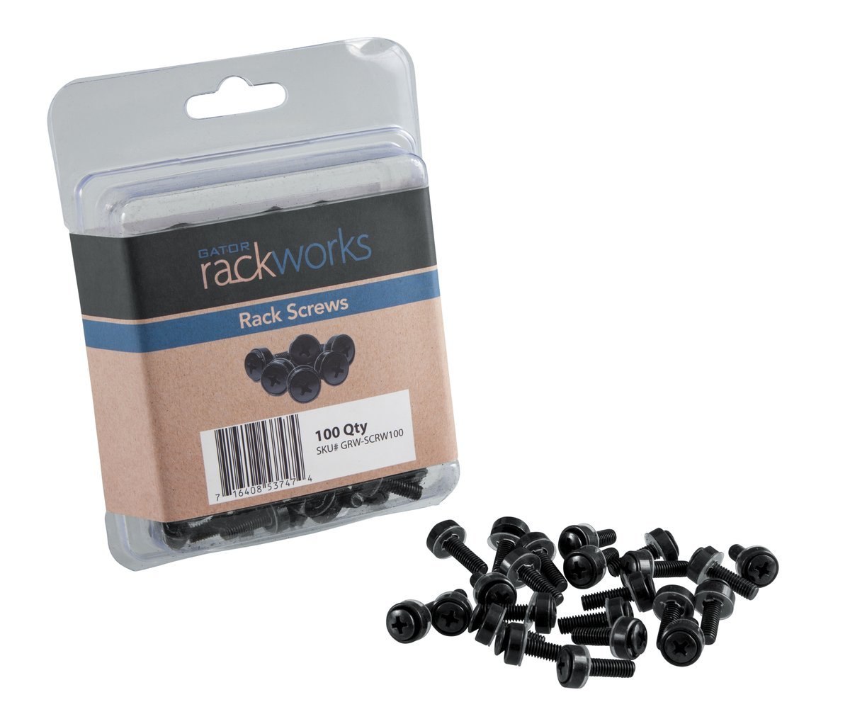 Gator GRW-SCRW100 Rack Screws, 100 Pack