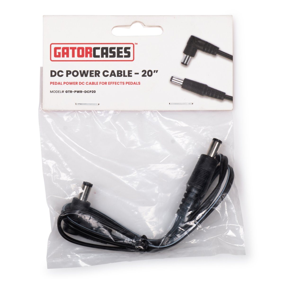 Gator Single DC Power Cable for Pedals, 20 in Long