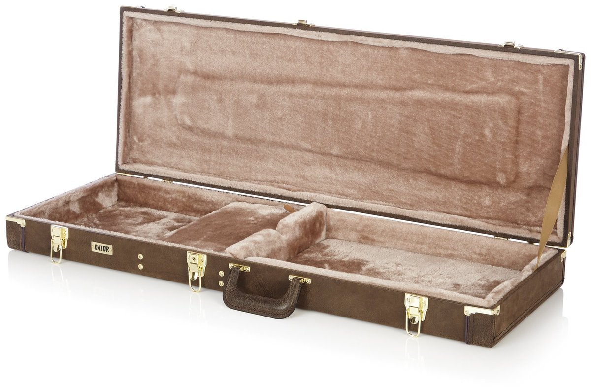 Gator Electric Guitar Deluxe Wood Case, Vintage Brown - view 2