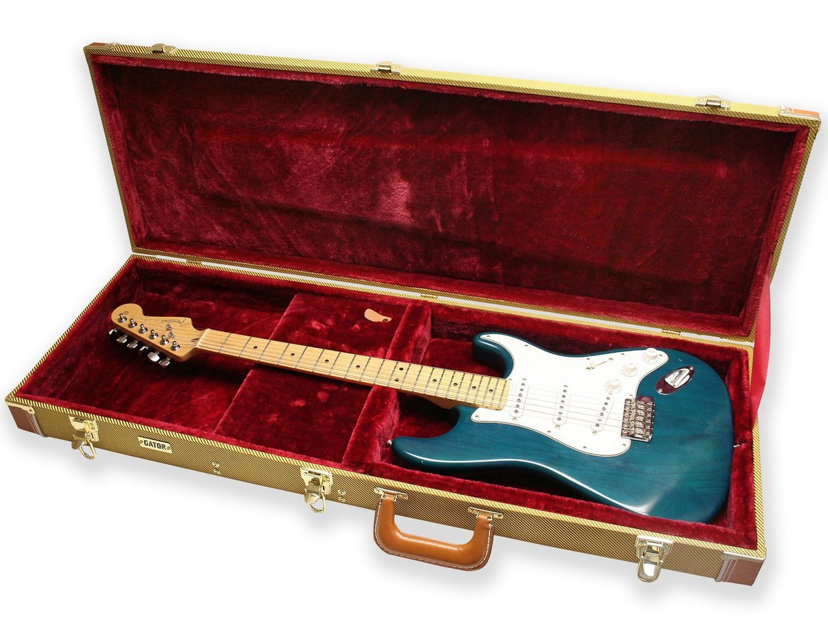Gator Electric Guitar Deluxe Wood Case, Tweed