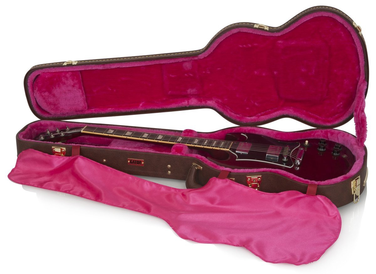 Gator Gibson SG Guitar Deluxe Wood Case, Brown