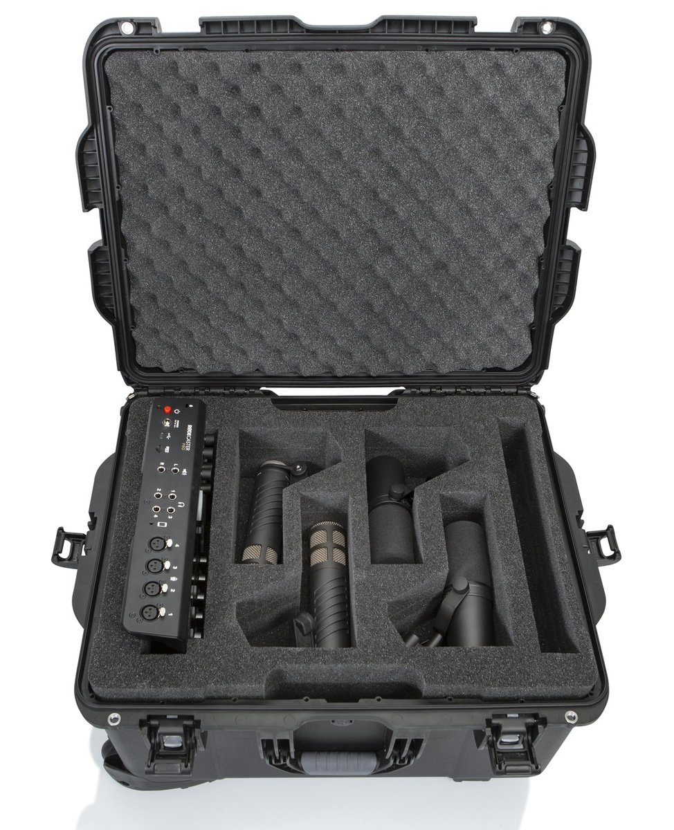 Gator Titan Case For RODEcaster Pro, 4 Mics and 4 Headsets