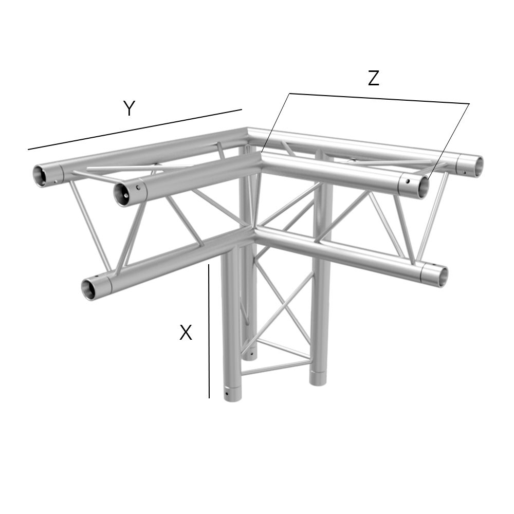 Global Truss TR-96117-33 F23 Triangular Truss 3-Way 90 Degree Corner Right - view 2