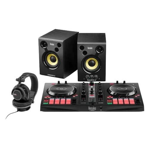 Hercules DJ Essentials Kit Controller, Speakers and Headphones Bundle