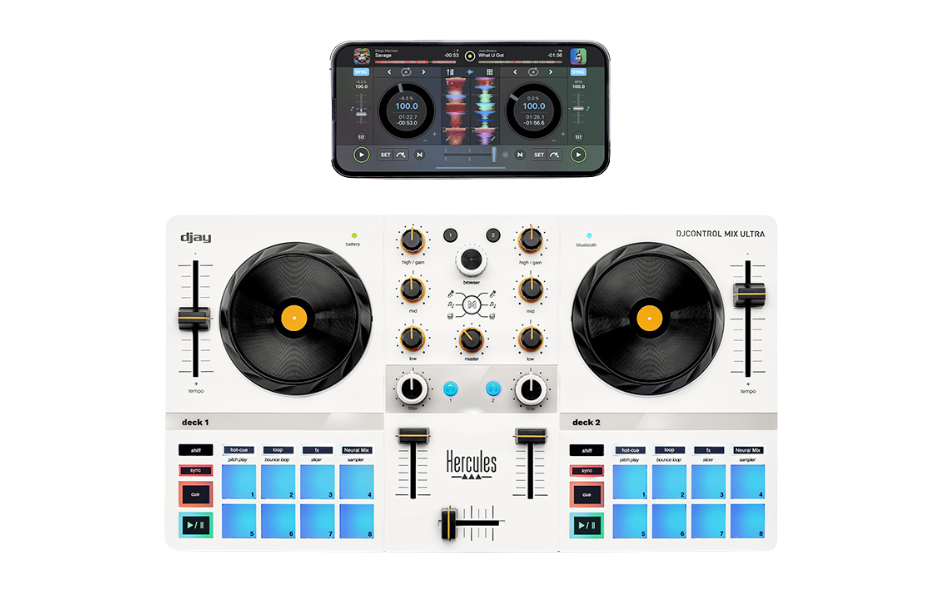 Hercules DJ Control Mix Ultra Portable Bluetooth DJ Controller
