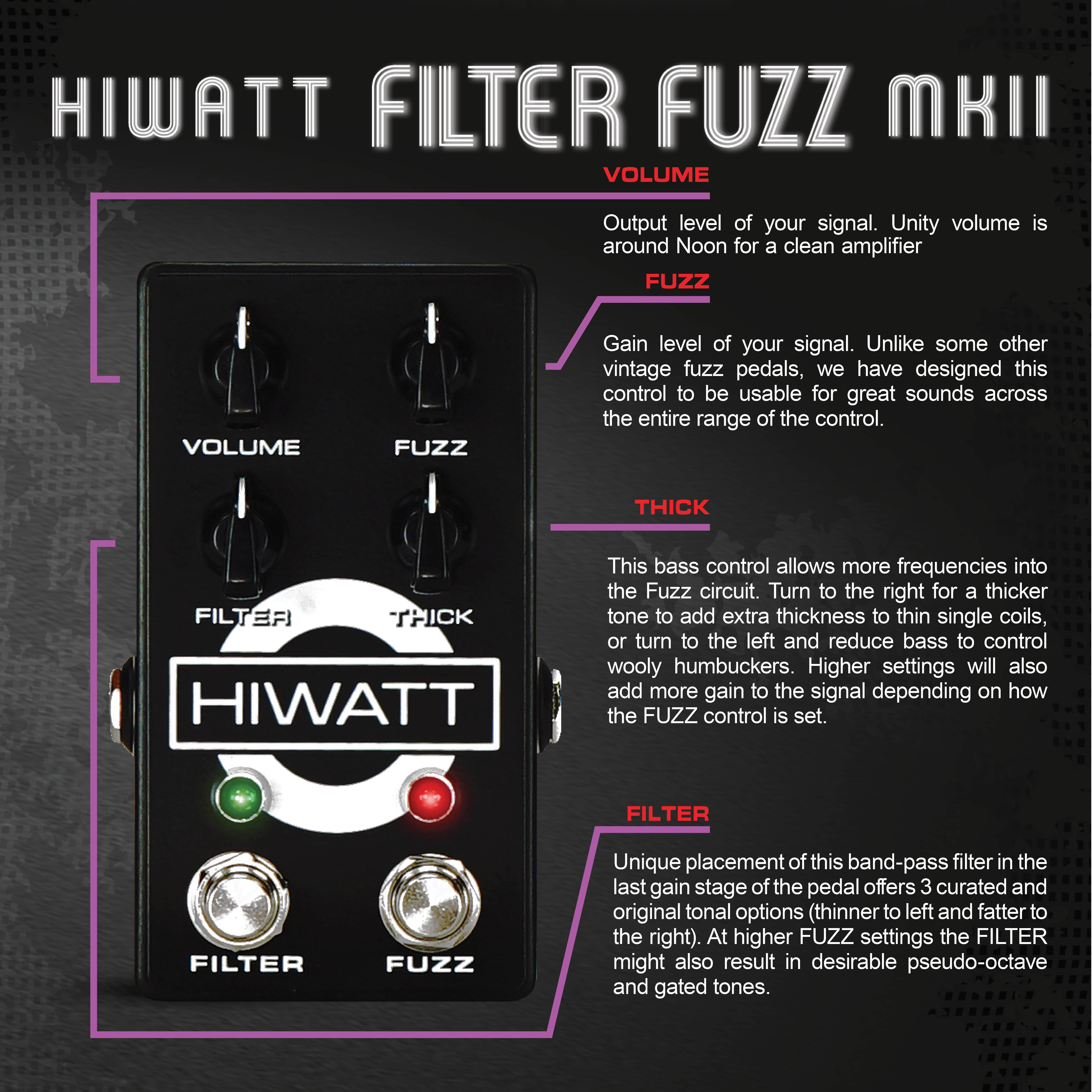 Hiwatt Filter Fuzz MKII Black - view 3