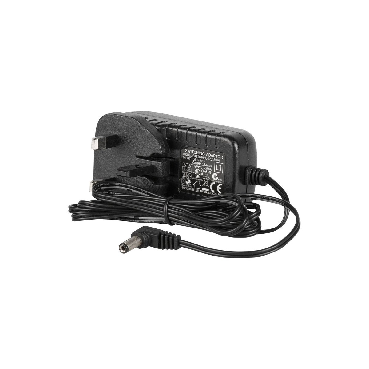Ikan AC-12V-1.5A-TypeG 12 volt 1.5 amp AC Adapter for UK