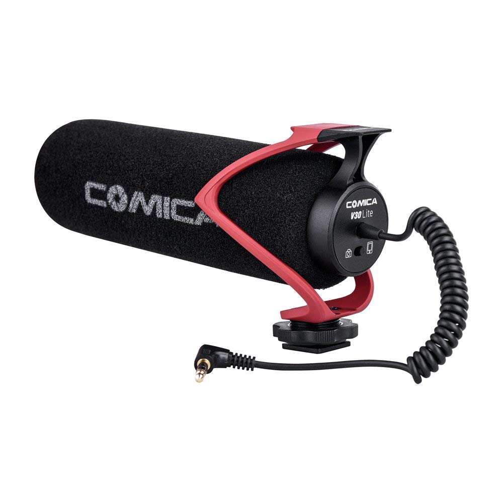 Ikan CVM-V30-LITE-R Directional On-Camera Shotgun Microphone (Red) (CoMica)