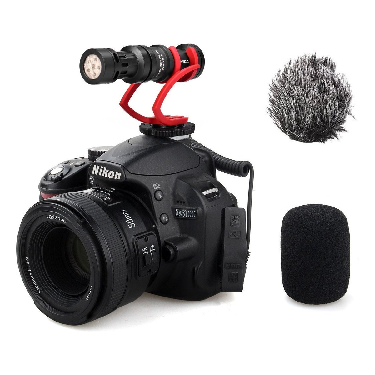 Ikan CVM-VM10II-R Mini On-Camera Directional Shotgun Mic (Red) (CoMica)