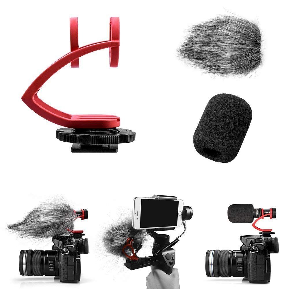 Ikan CVM-VM10II-R Mini On-Camera Directional Shotgun Mic (Red) (CoMica) - view 2