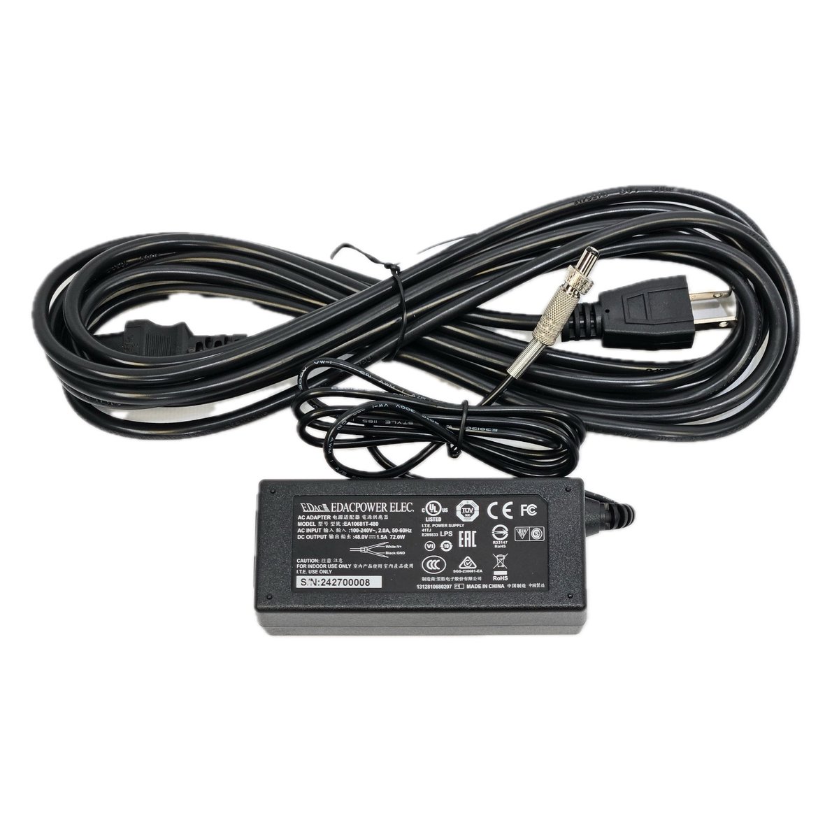 Ikan 48V, 1.5A AC/DC Power Supply Adapter for Lyra PoE (72 Watts) - view 2
