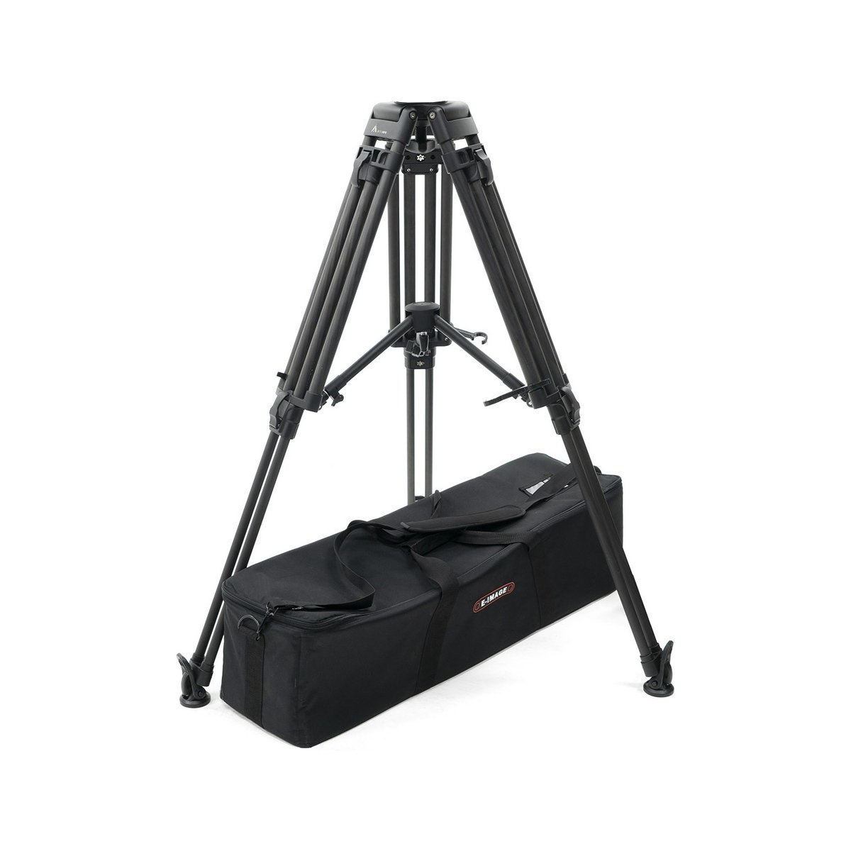 Ikan 2-Stage Flip Lock Carbon Fiber MOTUS Tripod 100mm Bowl 220.5 lbs Payload Mid-Level Spreader (E-Image)