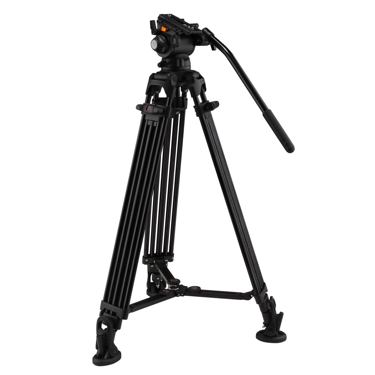 Ikan 2-Stage Aluminum 75mm Fluid Head Tripod Kit, 11 lbs Payload, with Variable Friction Tilt Drag (E-Image)