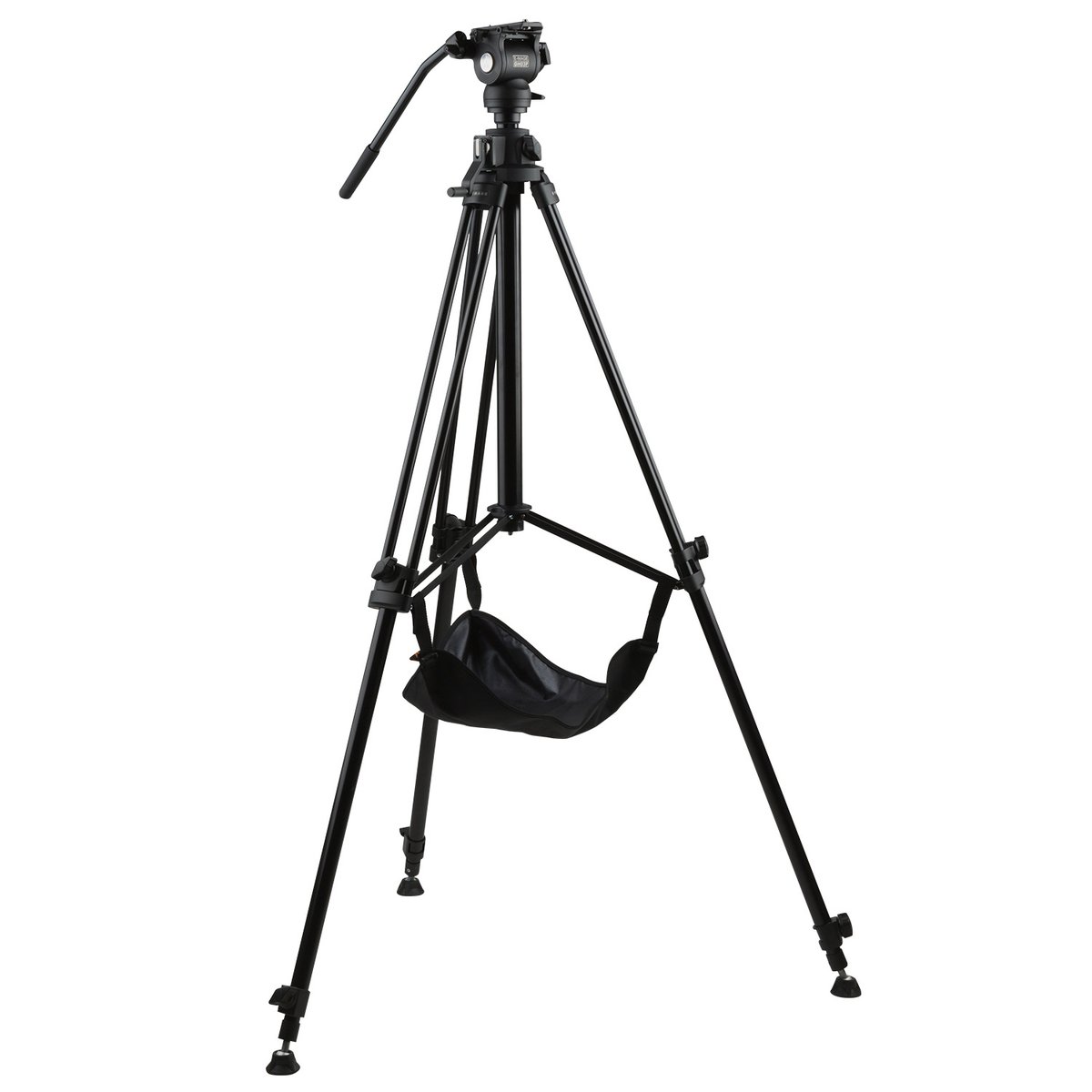 Ikan 2-Stage Aluminum Fluid Head Tripod Kit with Height Adjustable Column, 13.2 lbs Payload, Variable Tilt Drag (E-Image)