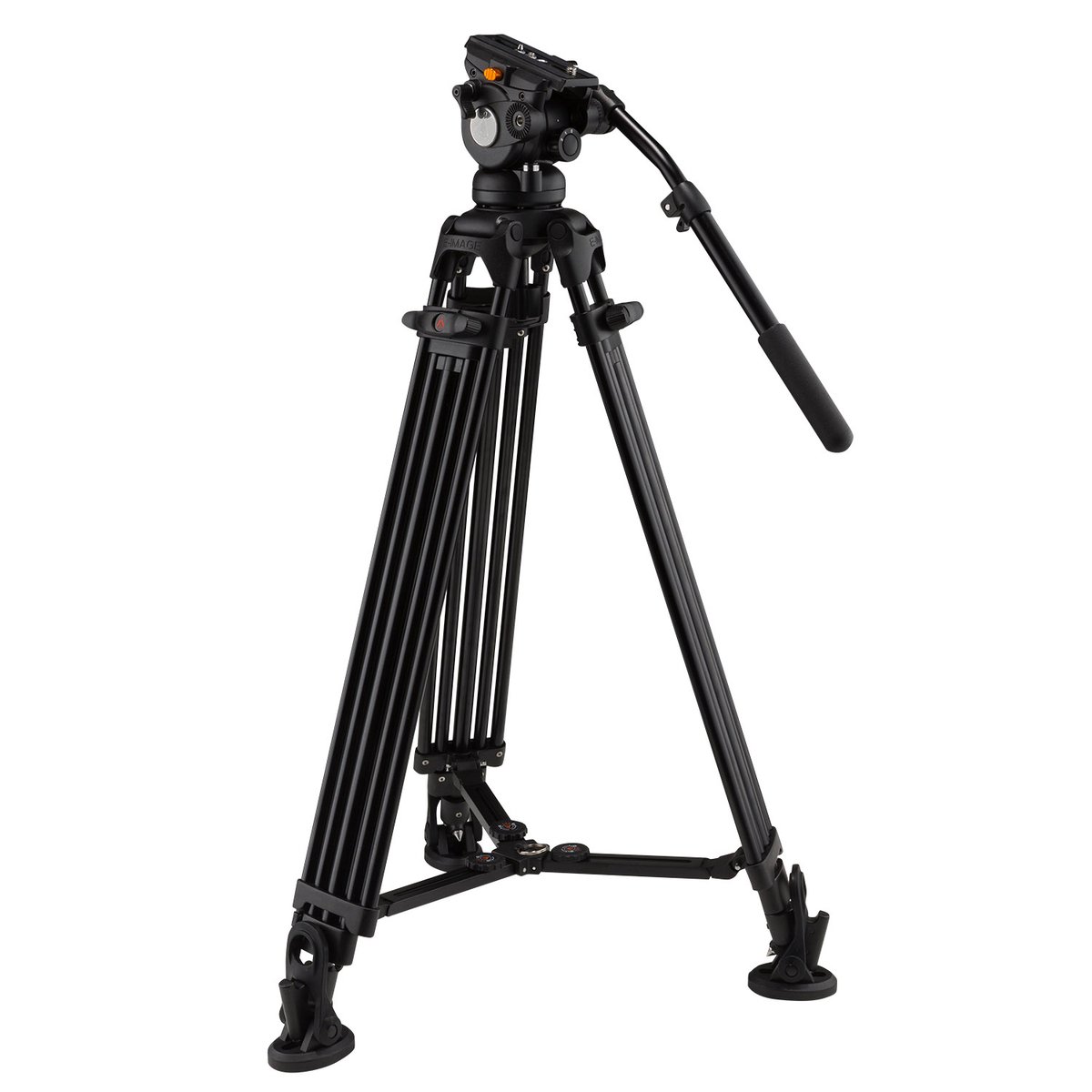 Ikan 2-Stage Aluminum Fluid Head Tripod Kit, 15.4 lbs Payload, with Counterbalance (E-Image)