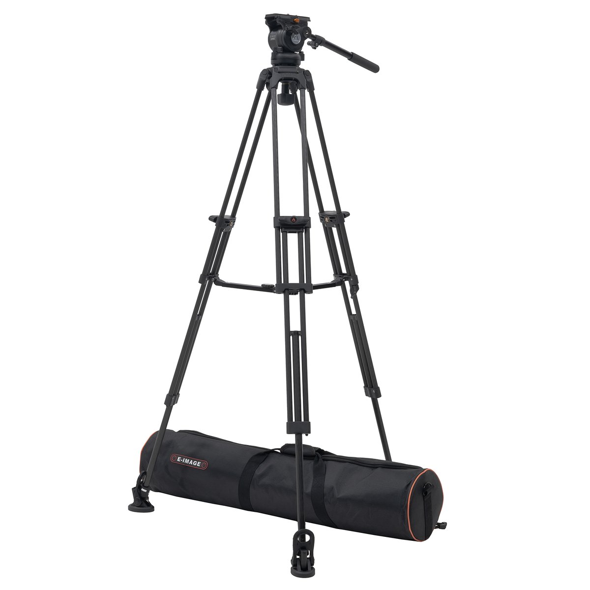 Ikan 2-Stage Carbon Fiber Fluid Head Tripod Kit, 15.4 lbs Payload, with Counterbalance (E-Image)