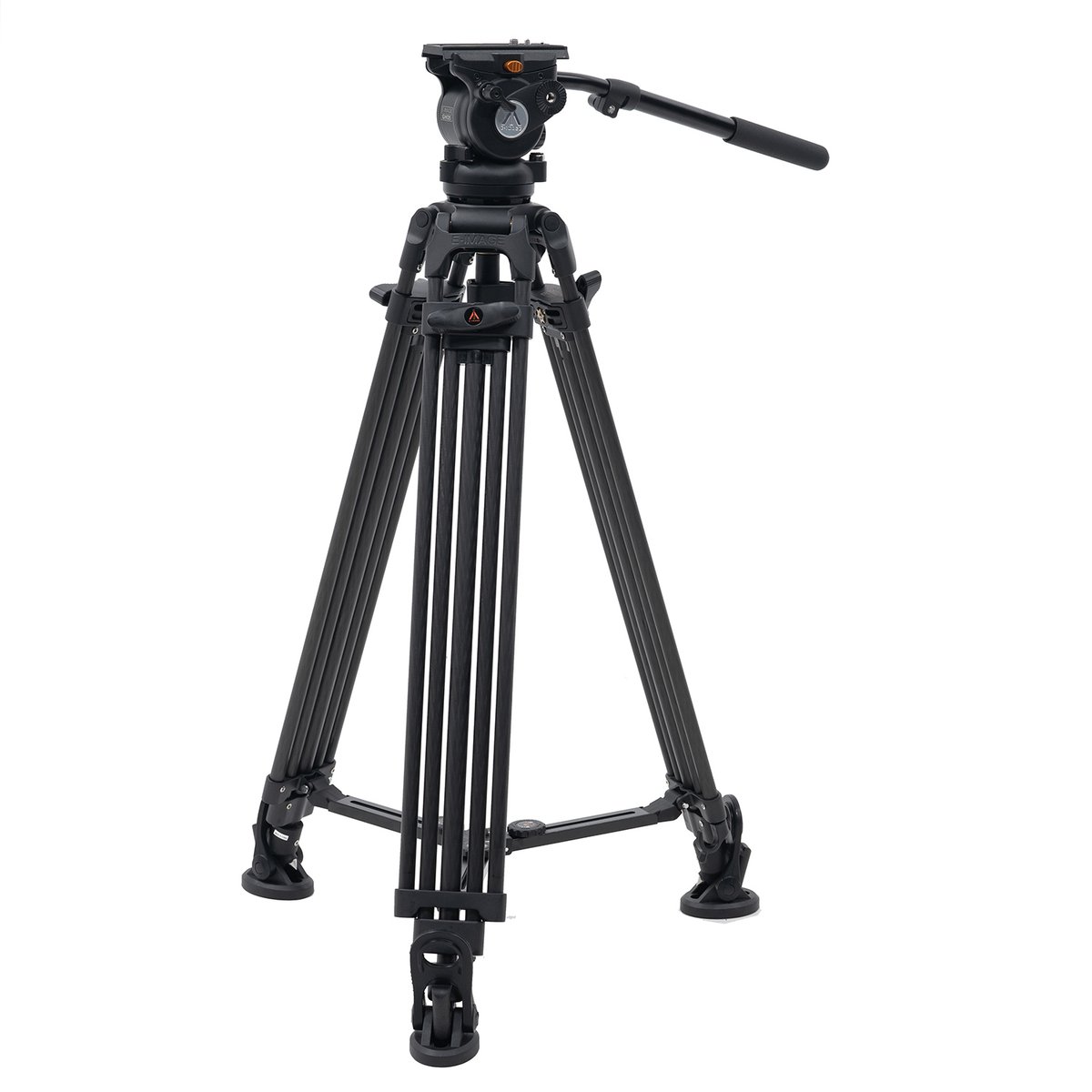 Ikan 2-Stage Carbon Fiber Fluid Head Tripod Kit, 15.4 lbs Payload, with Counterbalance (E-Image) - view 2