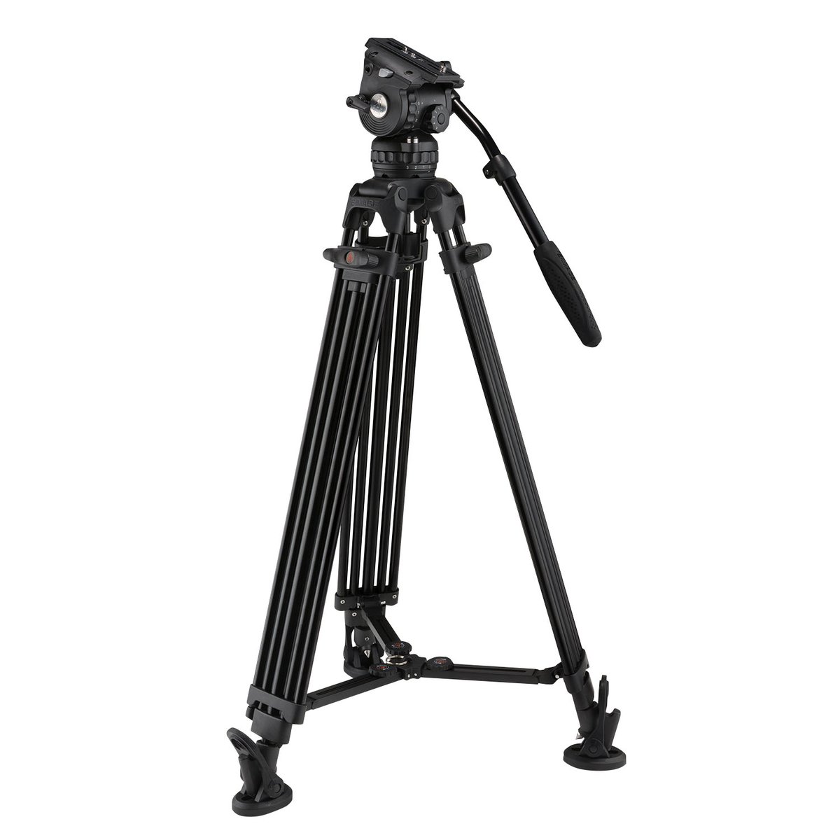 Ikan 2-Stage Aluminum 75mm Fluid Head Tripod Kit, 13.2 lbs Payload, with Counterbalance and Drag (E-Image) product image