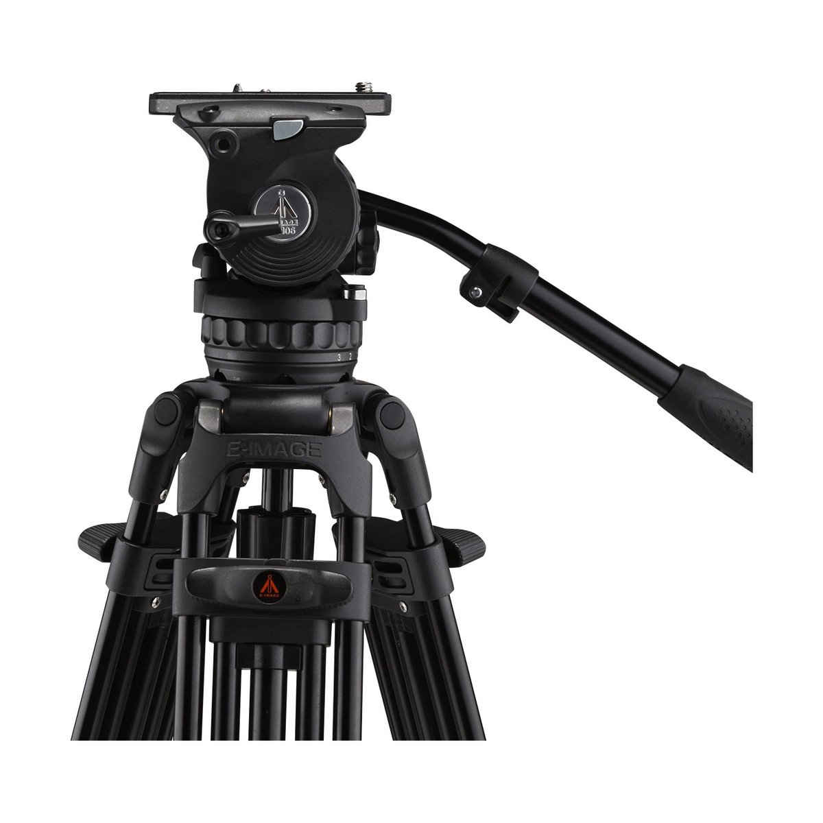 Ikan 2-Stage Aluminum 75mm Fluid Head Tripod Kit, 13.2 lbs Payload, with Counterbalance and Drag (E-Image) - view 2