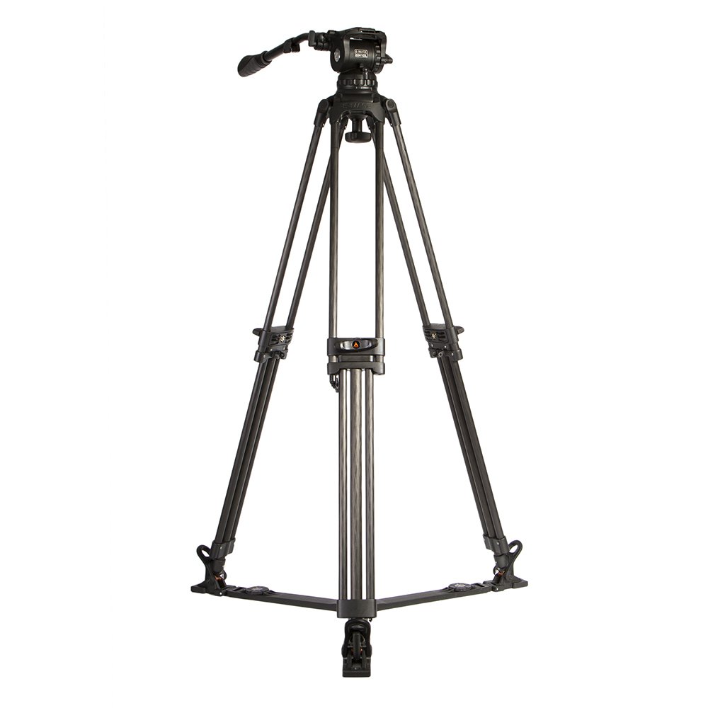 Ikan 2-Stage Carbon Fiber 100mm Fluid Head Tripod Kit, 22 lbs Payload, with Counterbalance and Drag (E-Image) - view 2