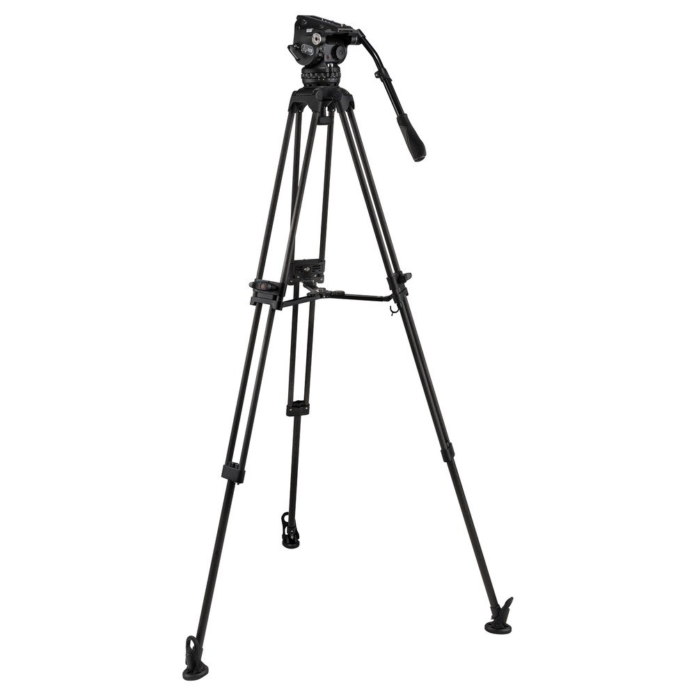 Ikan 2-Stage Carbon Fiber 100mm Fluid Head Tripod Kit, 39.6 lbs Payload, with Counterbalance and Drag (E-Image) - view 2