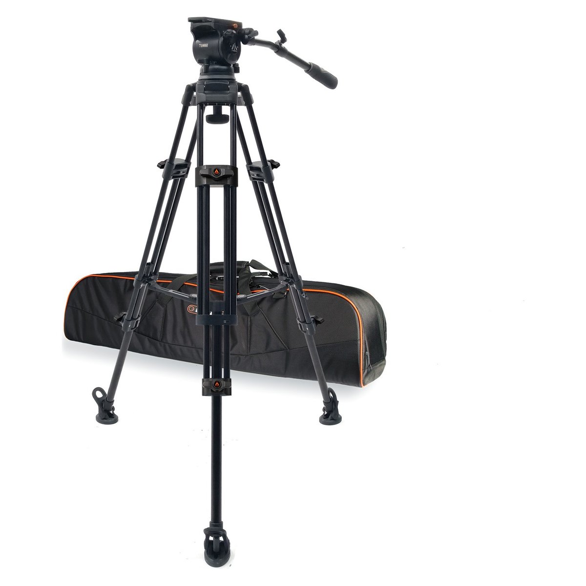 Ikan 2-Stage Aluminum 100mm Fluid Head Tripod Kit, 33 lbs Payload, with Adjustable Counterbalance (E-IMAGE)