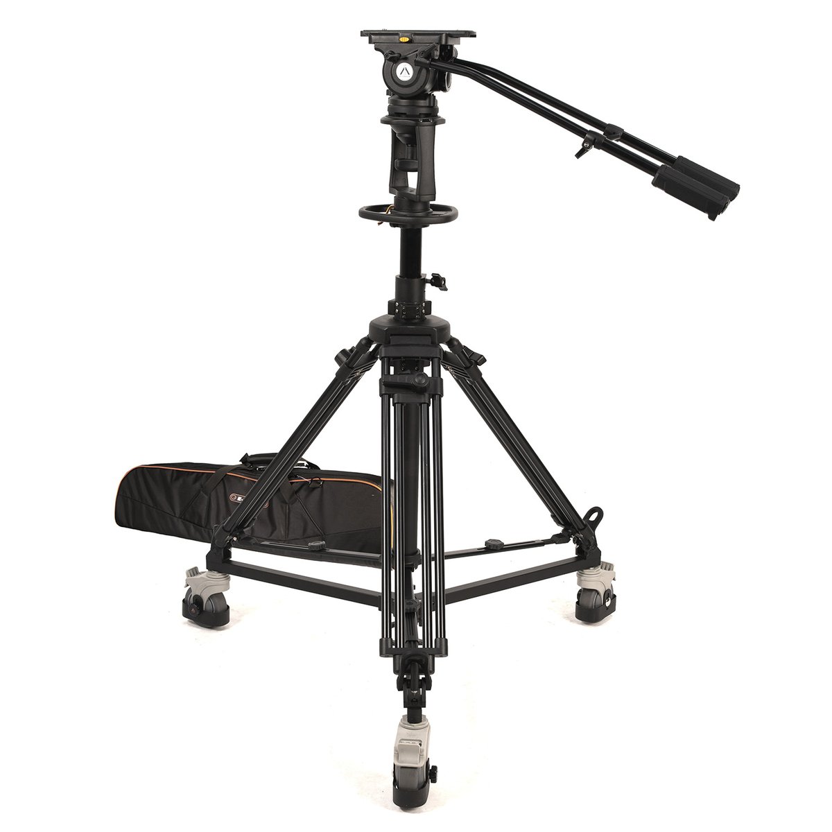 Ikan Pneumatic Aluminum Pedestal with 100mm Fluid Head, 35.8 lbs Payload, with Adjustable Counterbalance and Drag (E-Image)