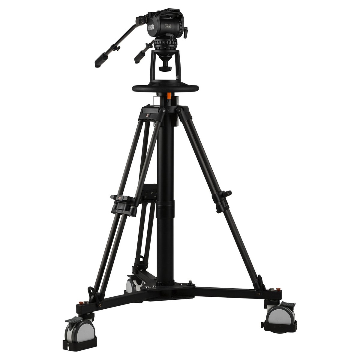 Ikan Pneumatic Carbon Fiber Pedestal with 100mm Fluid Head, 61.7 lbs Payload, with Adjustable Counterbalance and Drag (E-Image)