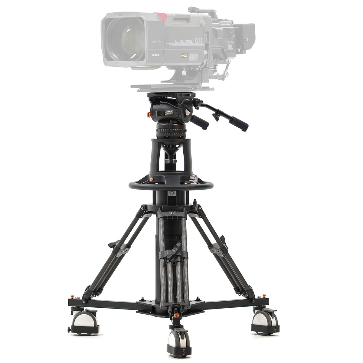 Ikan Pneumatic Carbon Fiber Pedestal with 150mm Fluid Head, 88 lbs Payload, with Adjustable Counterbalance and Drag (E-Image) - view 2