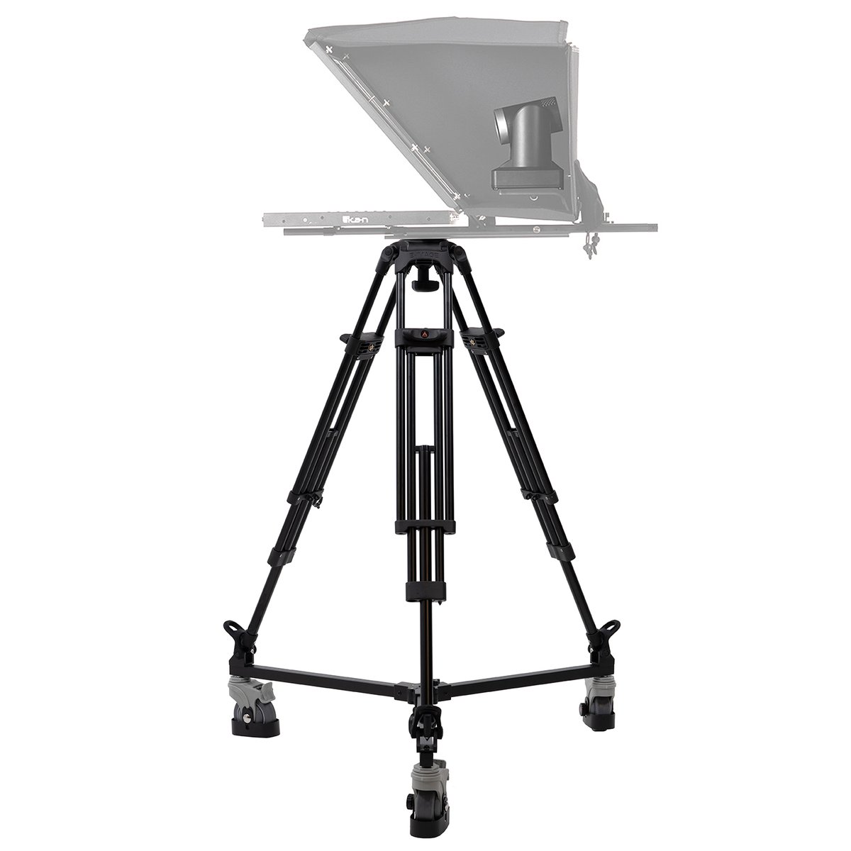 Ikan Aluminum PTZ Tripod w/ 100mm Flat Base & Dolly, Quick Release Plate, 88 lbs. Payload (E-Image)