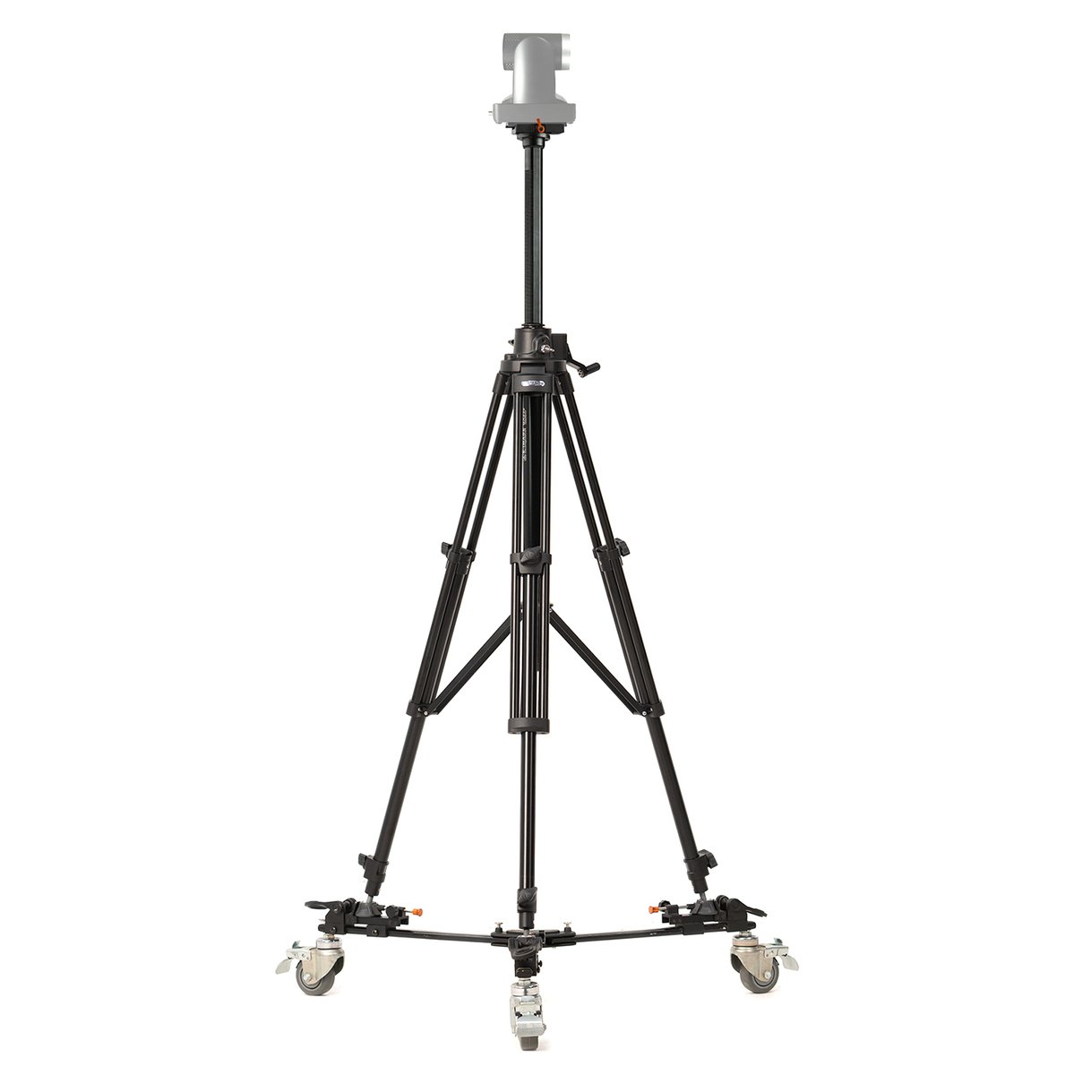 Ikan Aluminum Tripod, Dolly, Geared Center Column, and Quick Release Plate for PTZ Cameras