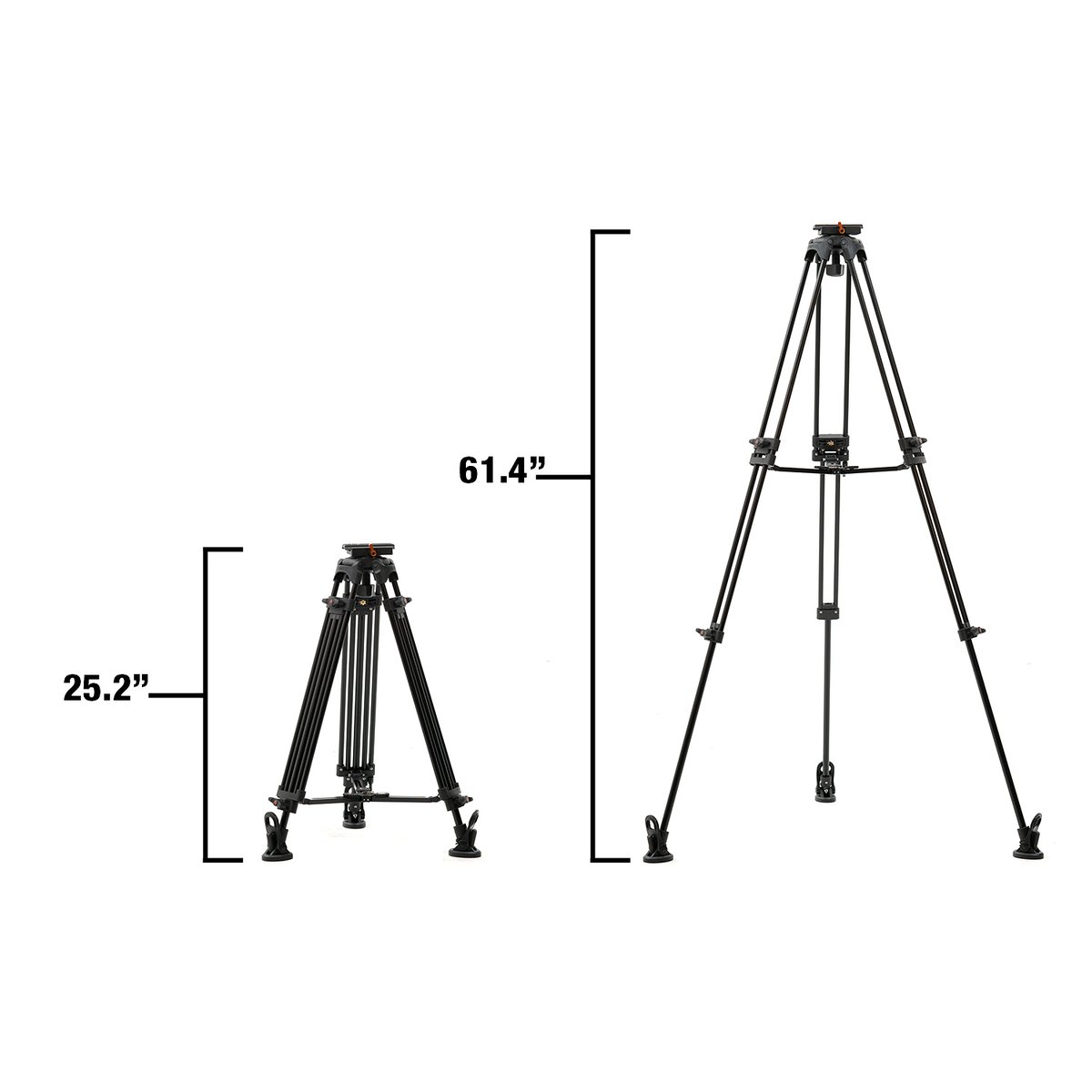 Ikan Aluminum Tripod, 75mm Flat Base, & Quick Release Plate for PTZ Cameras - view 2