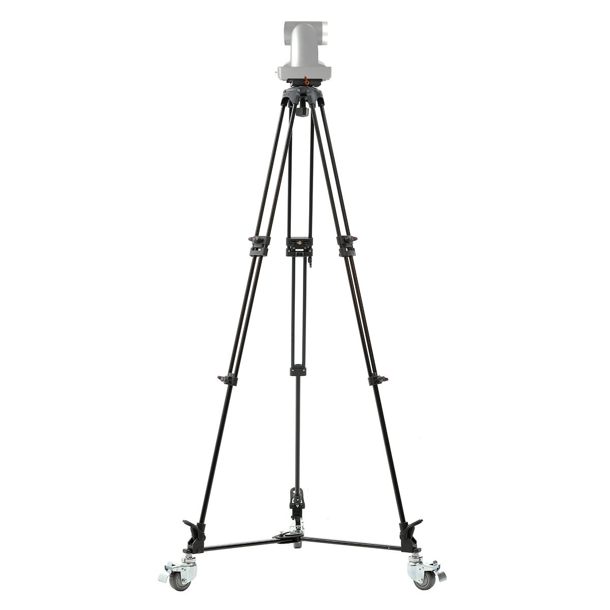 Ikan Aluminum Tripod, Dolly, 75mm Flat Base, and Quick Release Plate for PTZ Cameras
