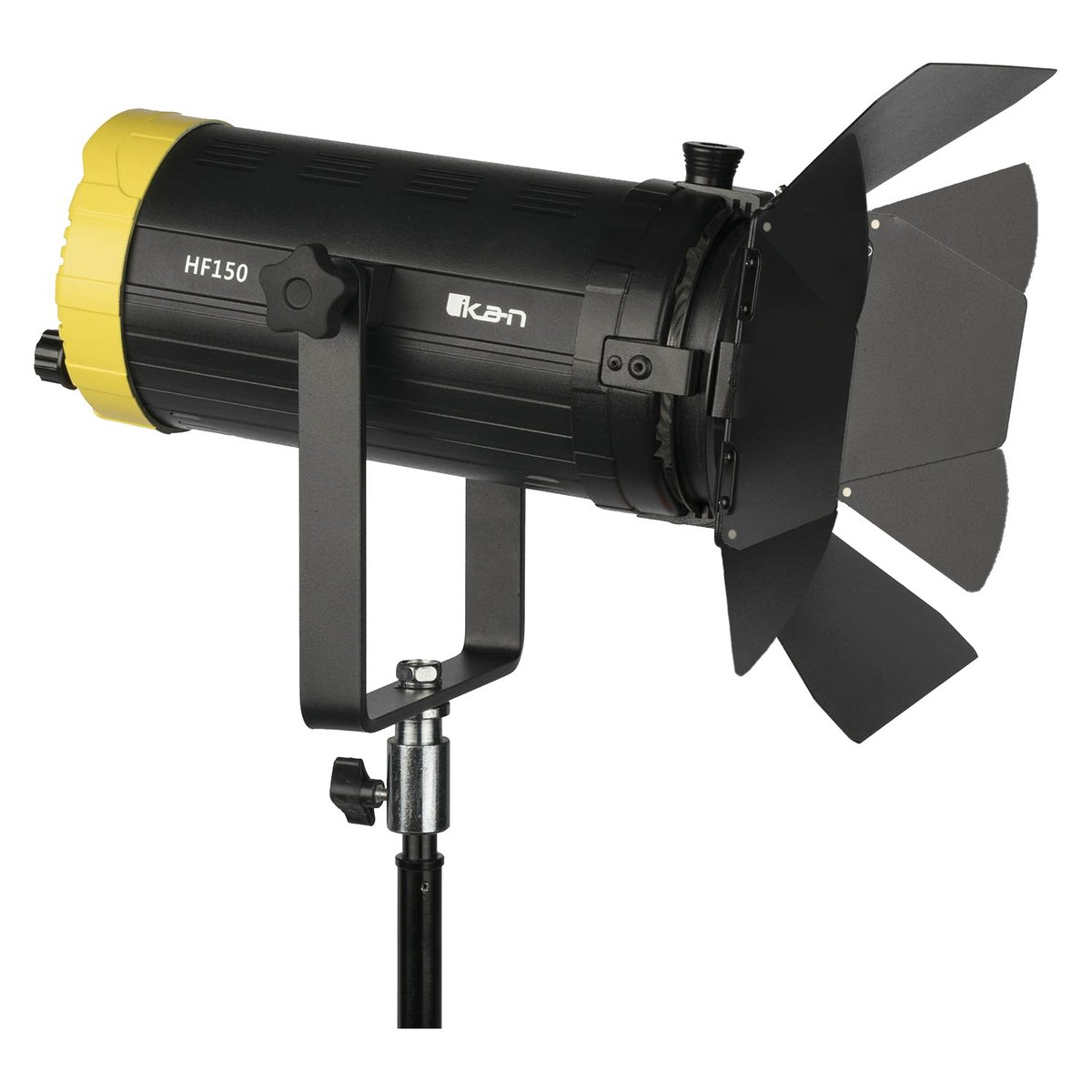 Ikan Helia 150 Watt 4 in. Fresnel Bi-Color LED Studio Light with DMX and 8 Leaf Barn Doors - view 2