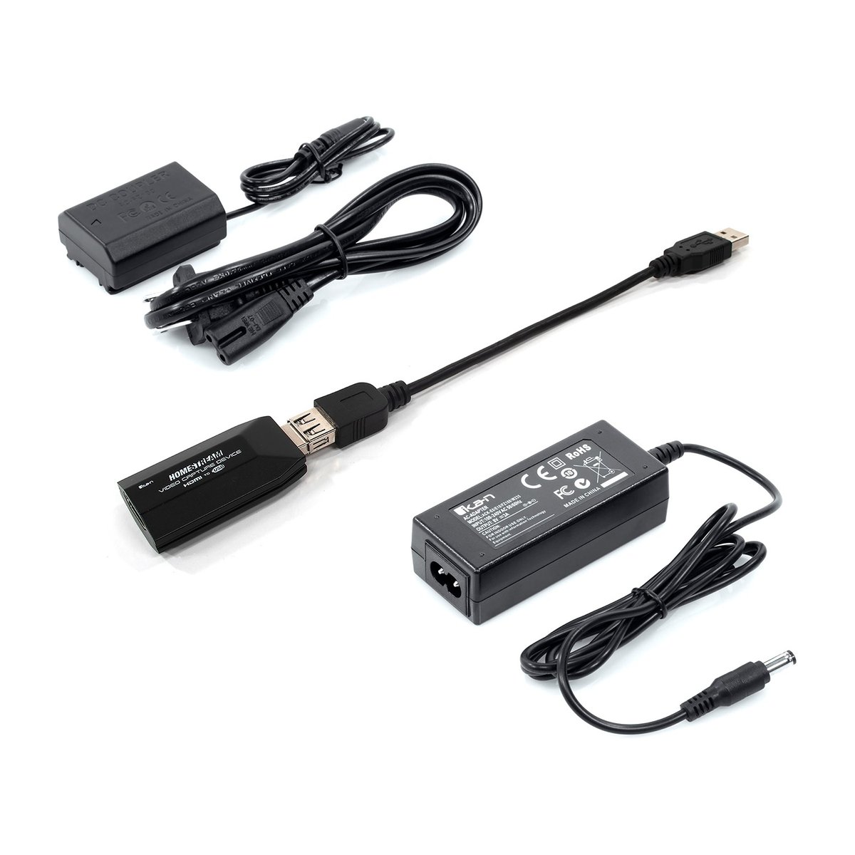 Ikan HomeStream HDMI to USB Video Capture Device with STRATUS Dummy Battery for Sony Cameras