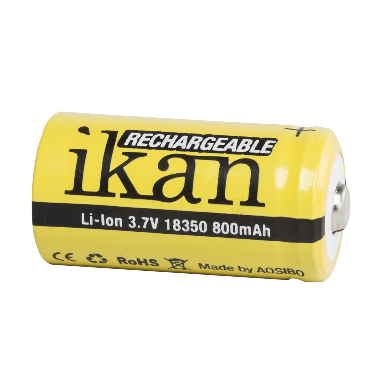Ikan IB-18350-8-3PK 18350, 3.7V, 800mah, Li-Ion Batteries, 3 Pack - view 2