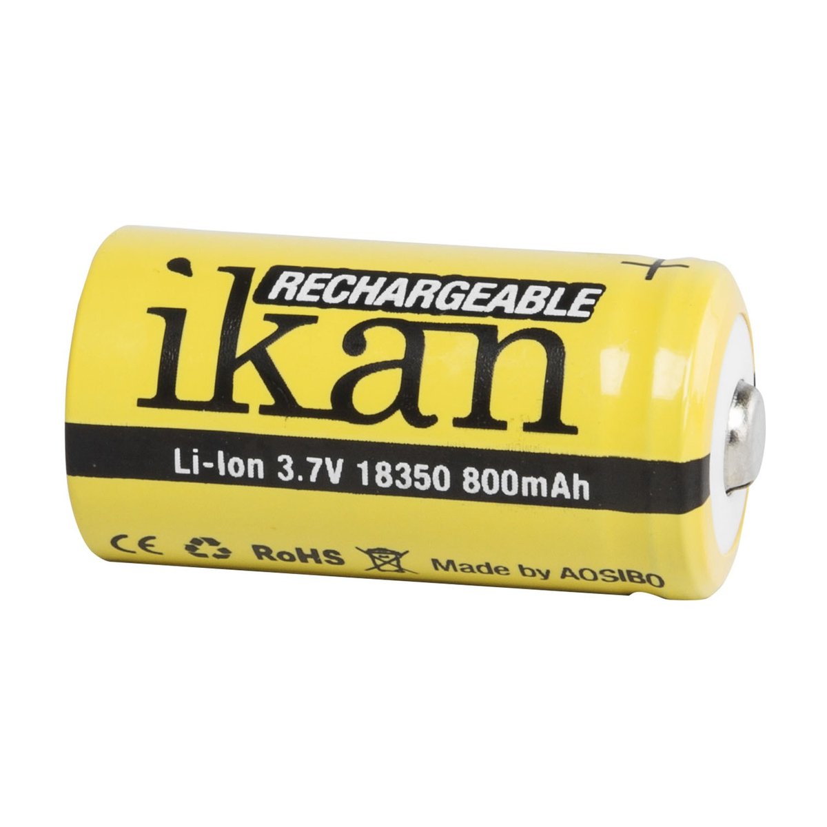 Ikan IB-18350-8 18350, 3.7V, 800mah, Li-Ion Battery