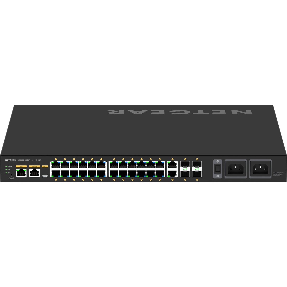 Ikan Netgear 24x1G PoE++ 1,440W 2x1G and 4xSFP Managed Switch - view 2