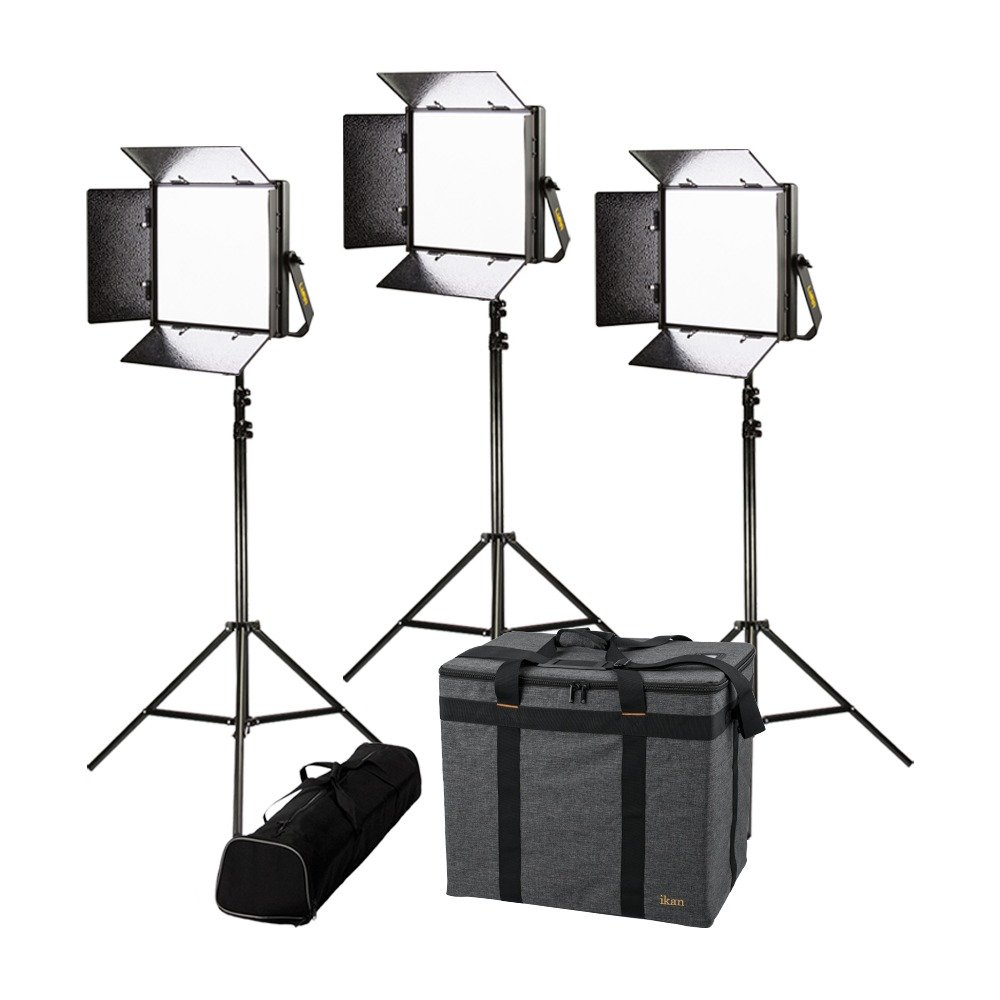 Ikan Lyra 1 x 1 Bi-Color 3-Point Studio Panel Soft LED Light with DMX Control