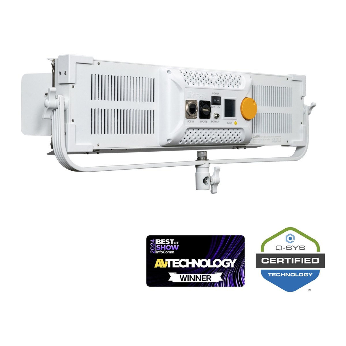 Ikan Lyra POE Low Profile Bi-Color Studio Panel Soft LED Light with ArtNet and sACN DMX (White)