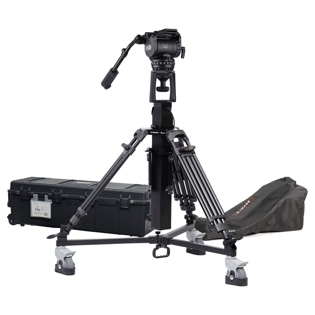 Ikan M-GH25-PEDESTAL-TK Motorized Pedestal with Fluid Head and Rolling Hard Case product image