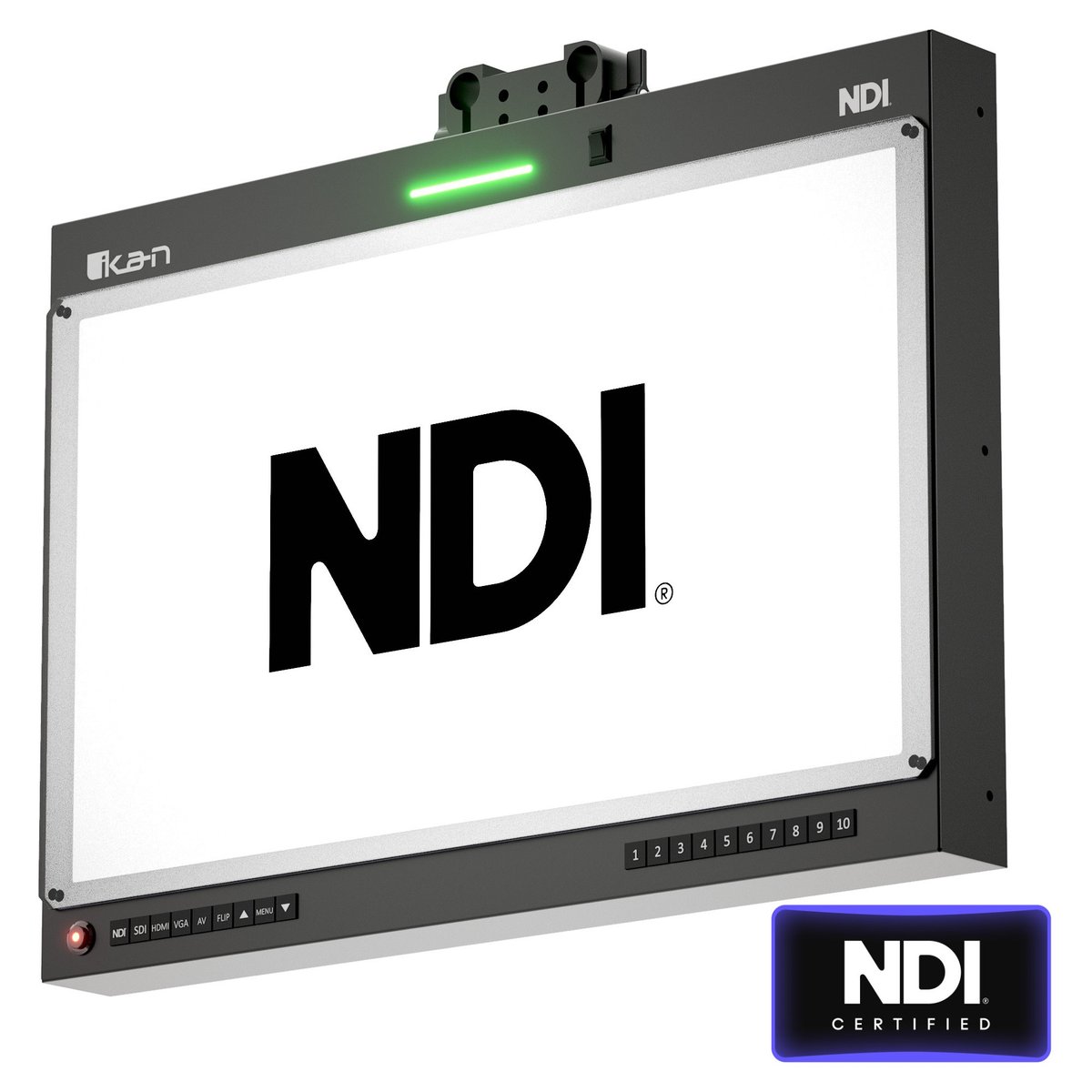 Ikan Aura 19" POE++ Talent Monitor with Full NDI Encoding/Decoding and IP Tally Light product image
